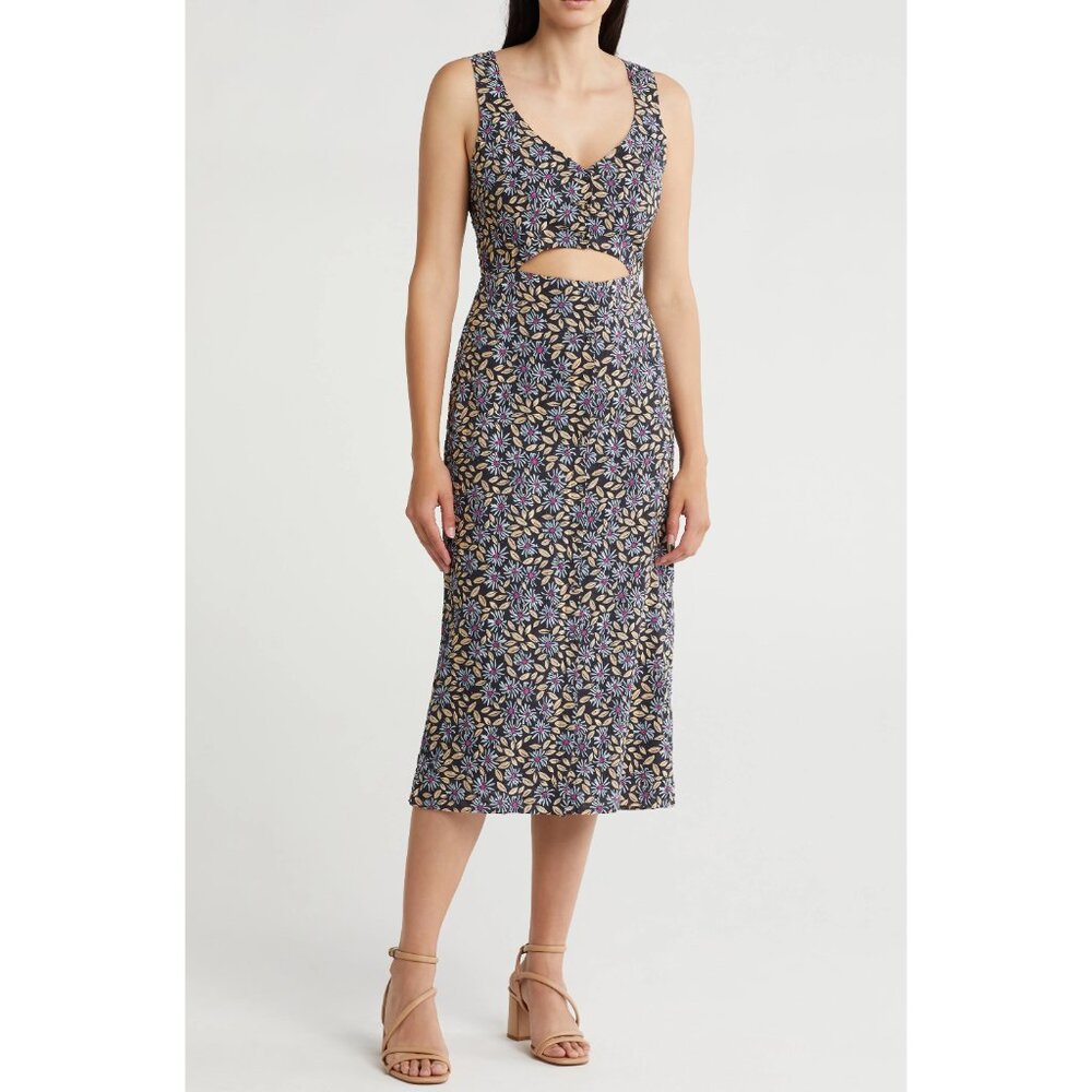 NWT Joie Paige Cutout Cotton Midi Summer Dress Size XS MSRP $348 Sundress